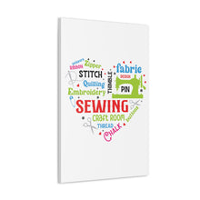 Colorful Sewing Word Cloud - Canvas Gallery Wraps