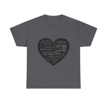 Black Sewing Word Cloud Unisex Heavy Cotton Tee