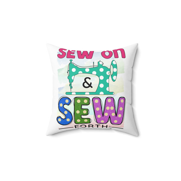 Sew On & Sew Forth Spun Polyester Square Pillow - White