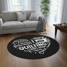 Quilting Word Cloud Round Rug