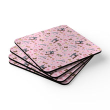 Sewing Elements Pink Corkwood Coaster Set