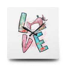 Sewing Love Acrylic Wall Clock - White