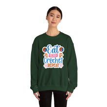 Eat Sleep Crochet Repeat Unisex Heavy Blend™ Crewneck Sweatshirt