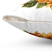 Vintage Floral Sewing Machine Spun Polyester Square Pillow