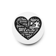 Black Sewing Word Cloud Acrylic Wall Clock