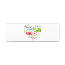 Colorful Sewing Word Cloud - Canvas Gallery Wraps