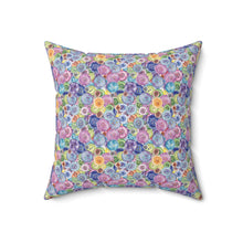 Packed Watercolor Buttons Spun Polyester Square Pillow