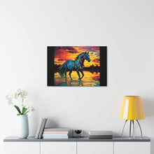 Colorful Modern Horse - Canvas Gallery Wraps - Black