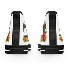 Vintage Floral Sewing Machine Women's High Top Sneakers