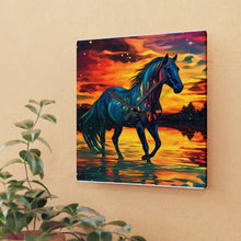 Colorful Modern Horse Acrylic Wall Clock