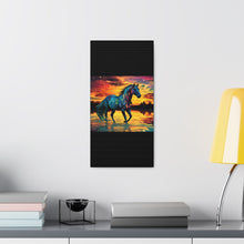 Colorful Modern Horse - Canvas Gallery Wraps - Black