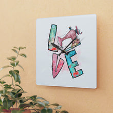 Sewing Love Acrylic Wall Clock - White