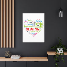 Colorful Sewing Word Cloud - Canvas Gallery Wraps