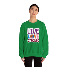 Live Love Crochet Unisex Heavy Blend™ Crewneck Sweatshirt