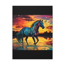 Colorful Modern Horse - Canvas Gallery Wraps - Black