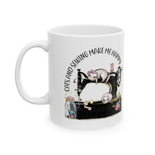 Cats and Sewing Ceramic Mug, (11oz, 15oz)