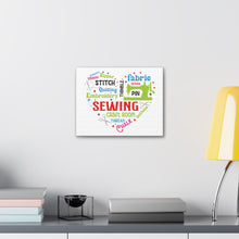 Colorful Sewing Word Cloud - Canvas Gallery Wraps