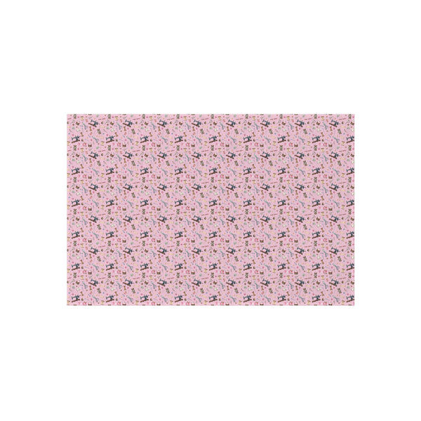 Sewing Elements Pink Outdoor Rug