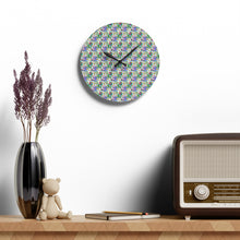 Floral Collage Pattern 1 Acrylic Wall Clock