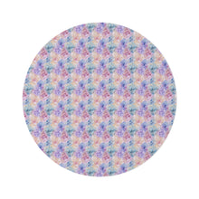 Pastel Alcohol Ink Flowers Pattern 1 Round Rug