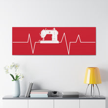 Sewing Machine Heart Beat - Red - Canvas Gallery Wraps