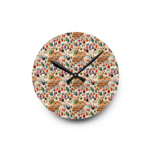 Watercolor Sewing Supplies 8 Acrylic Wall Clock