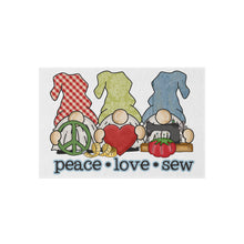 Peace, Love, Sew Gnomes Outdoor Rug