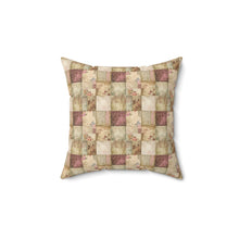 Vintage Patchwork Pattern 2 Spun Polyester Square Pillow