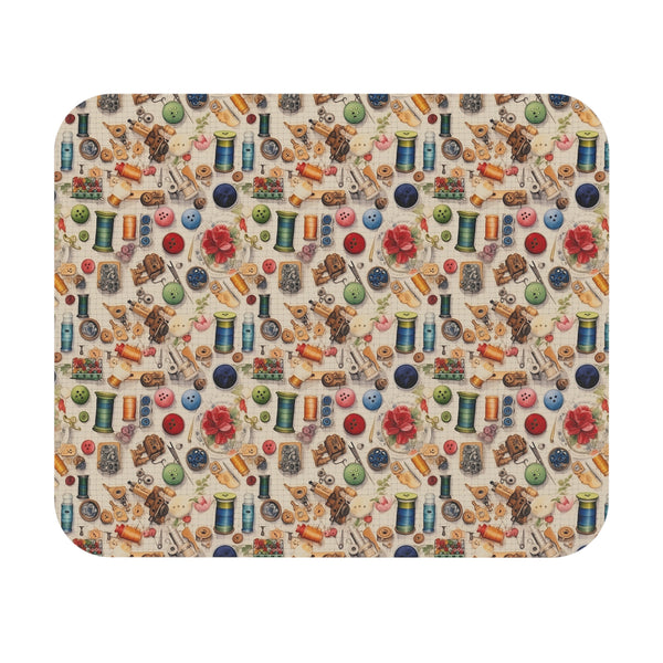 Watercolor Sewing Supplies 7 Mouse Pad (Rectangle)
