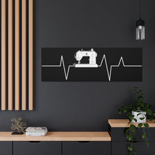 Sewing Machine Heart Beat - Black - Canvas Gallery Wraps