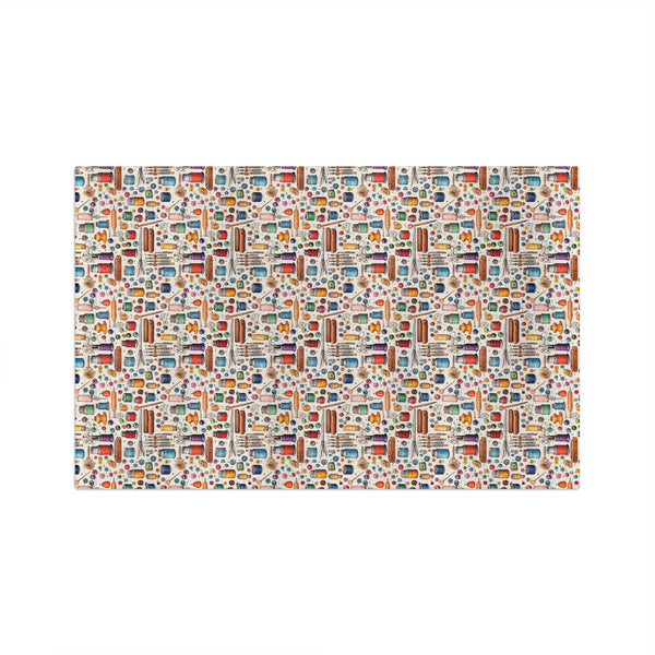 Watercolor Sewing Supplies 1 Microfiber Tea Towel