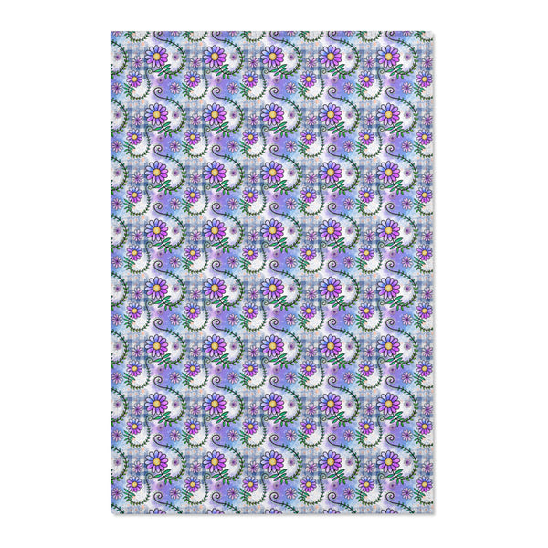 Floral Collage Pattern 2 Area Rugs