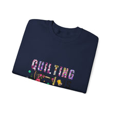 Floral Quilting is My Therapy Unisex Heavy Blend™ Crewneck Sweatshirt