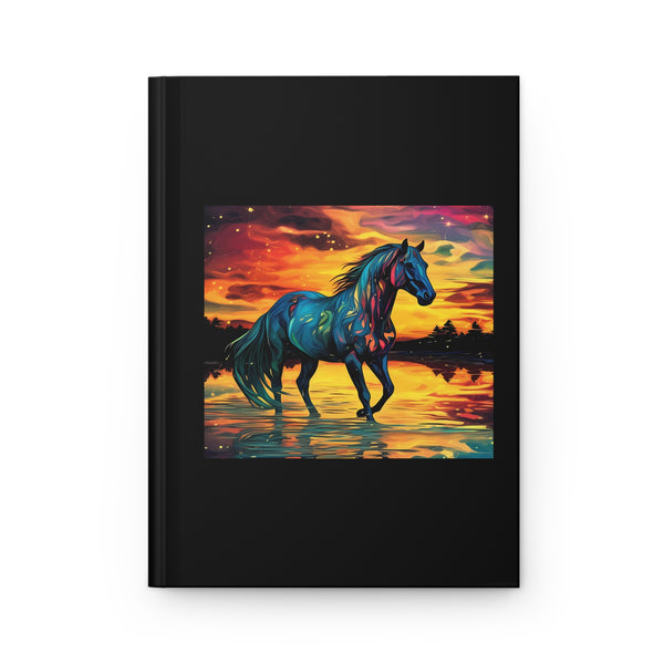 Colorful Modern Horse Hardcover Journal Matte