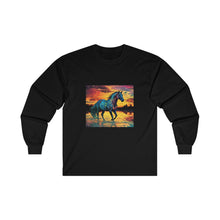 Colorful Modern Horse Unisex Ultra Cotton Long Sleeve Tee