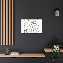 Sewing Elements White - Canvas Gallery Wraps
