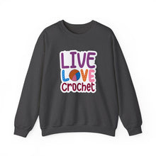 Live Love Crochet Unisex Heavy Blend™ Crewneck Sweatshirt