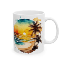 Sunset Beach Ceramic Mug, (11oz, 15oz)