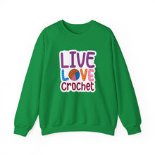 Live Love Crochet Unisex Heavy Blend™ Crewneck Sweatshirt