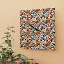 Watercolor Sewing Supplies 8 Acrylic Wall Clock