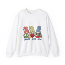 Peace, Love, Sew Gnomes Unisex Heavy Blend™ Crewneck Sweatshirt