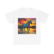 Colorful Modern Horse Unisex Heavy Cotton Tee