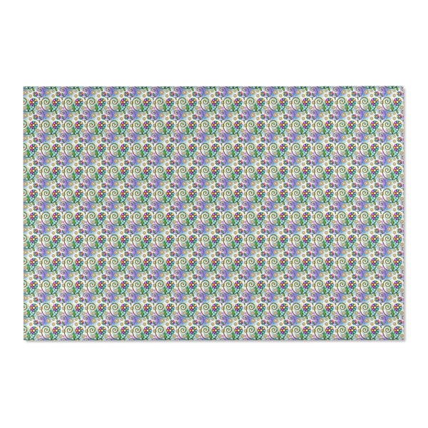 Floral Collage Pattern 1 Area Rugs