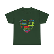 Colorful Sewing Word Cloud Unisex Heavy Cotton Tee