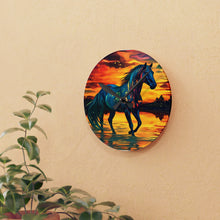 Colorful Modern Horse Acrylic Wall Clock