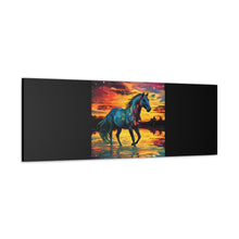 Colorful Modern Horse - Canvas Gallery Wraps - Black