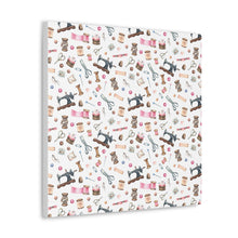 Sewing Elements White - Canvas Gallery Wraps