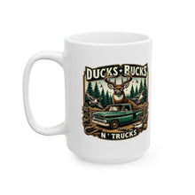 Ducks, Bucks, N' Trucks Ceramic Mug, (11oz, 15oz)