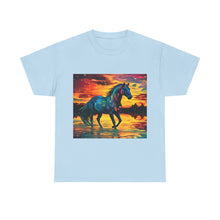 Colorful Modern Horse Unisex Heavy Cotton Tee