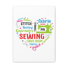 Colorful Sewing Word Cloud - Canvas Gallery Wraps